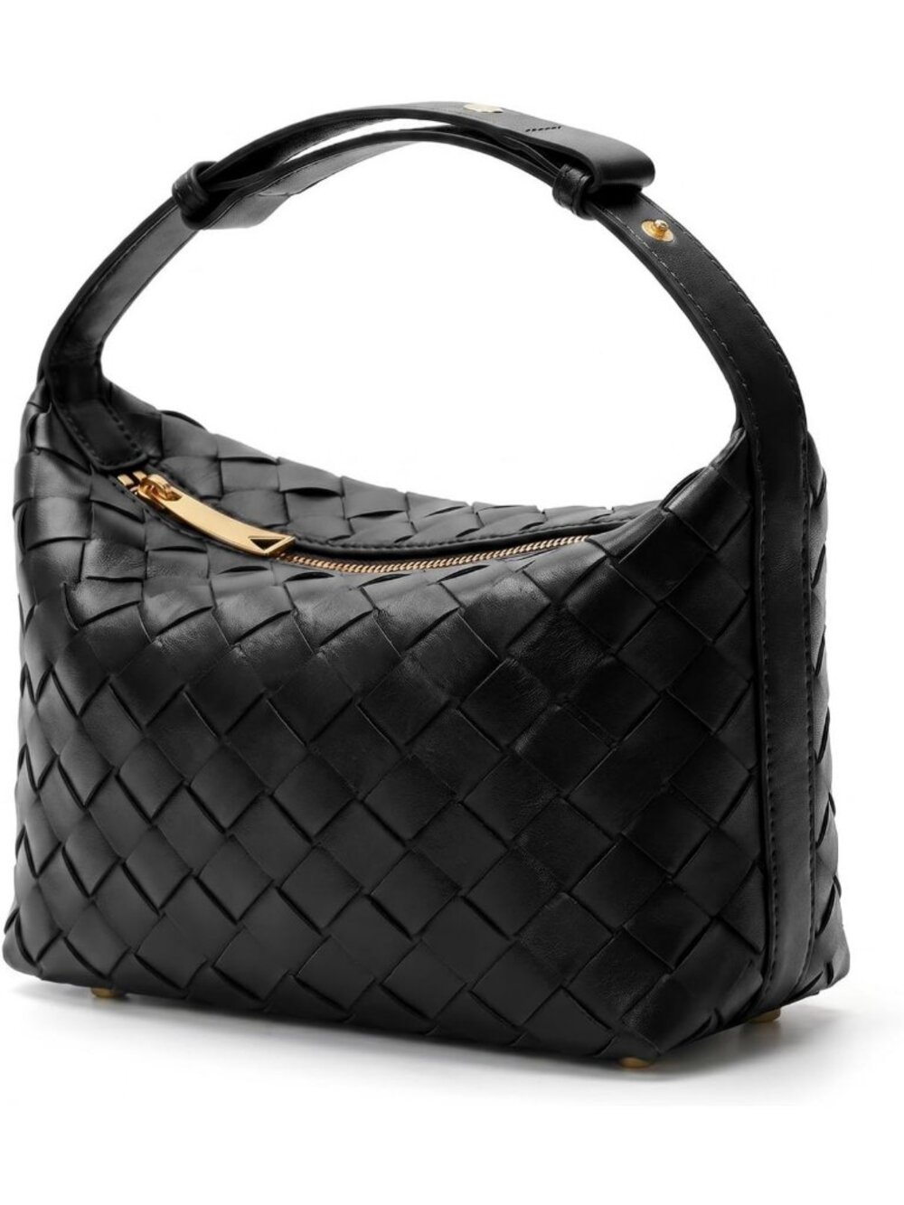Stylish Woven Suede Shoulder Bag | Vegan Leather Hobo Handbag for Women